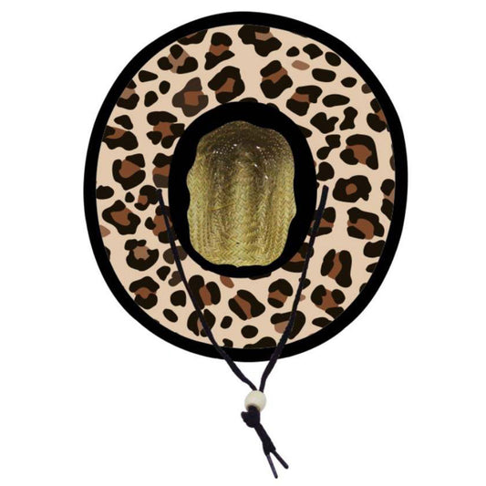 Baby Tiki’s Chillest Cheetah Straw Hat with Draw String. Available in Baby/Toddler and Child sizes.
